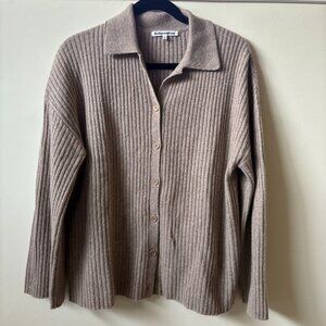 Reformation Fantino Cashmere Collared Cardigan